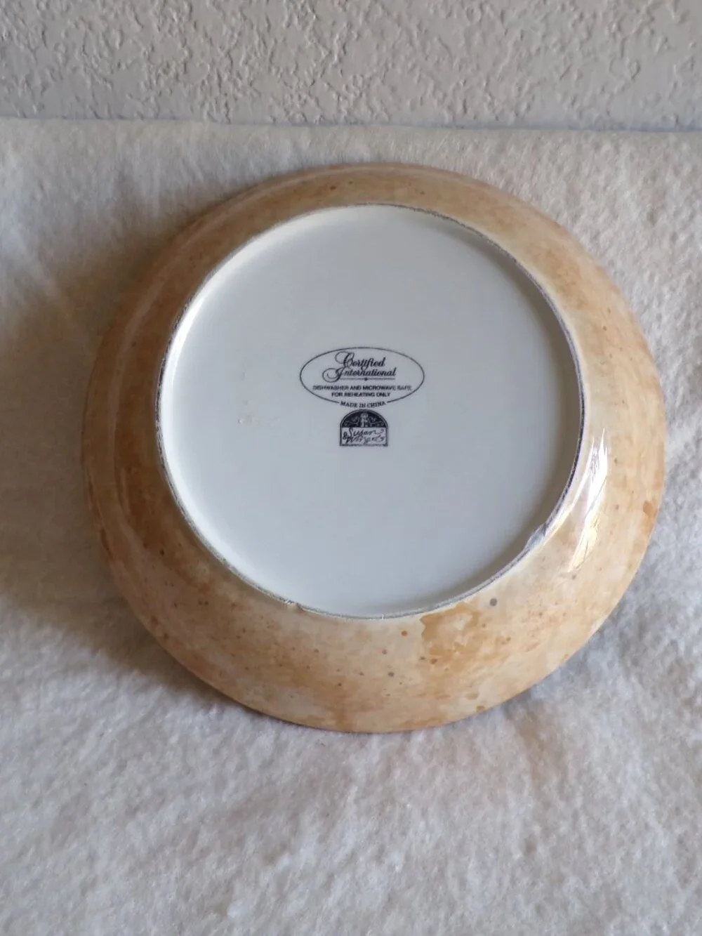 Susan Winget Pasta Bowl Certified International 9 1/4